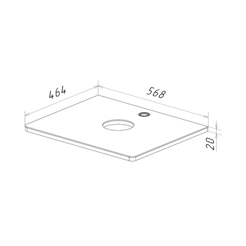 Столешница LeMark Miano LM06M60S 57х46 накладная - фото 3