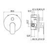 Смеситель Gattoni H2Omix7000 7003470C0.CH встраиваемый в стену хром