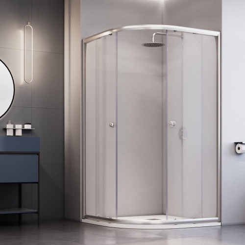 Душевой уголок RGW Dolphin 28912900-11 100х100 стекло прозрачное профиль хром глянцевый без поддона - фото 2