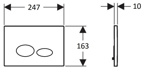 Клавиша смыва механическая Creavit GP2002.01 цвет черный матовый - фото 2