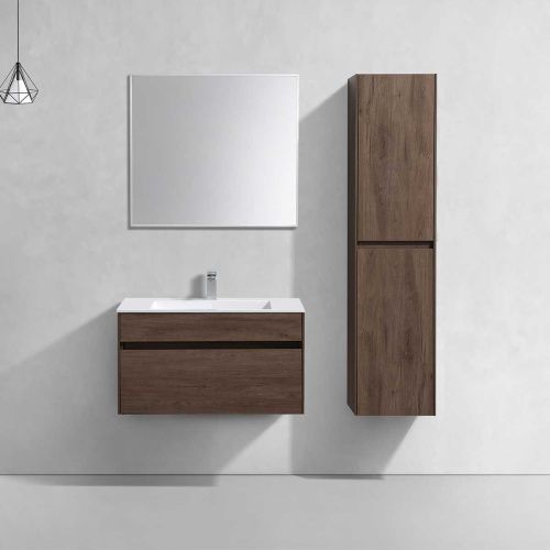 Тумба под раковину Vincea Chiara VMC-2C800RO 80х50 подвесная цвет коричневый - фото 4
