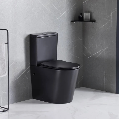 Унитаз напольный с бачком Cerutti SPA CT9865 черный матовый с сиденьем микролифт безободковый каскадный смыв