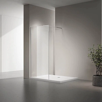 Душевая перегородка Veconi Korato KR72-100-01-C7 100х200 стекло прозрачное профиль хром глянцевый