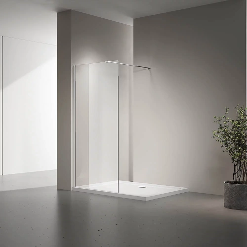 Душевая перегородка Veconi Korato KR72-100-01-C7 100х200 стекло прозрачное профиль хром глянцевый