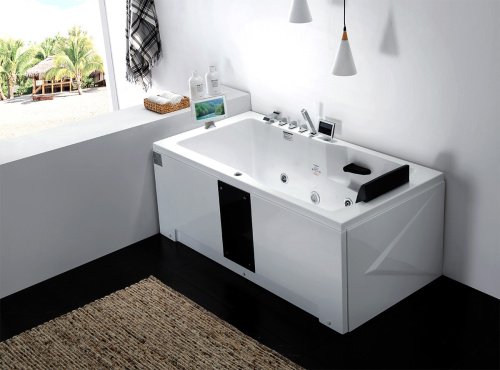 Ванна акриловая гидромассажная Gemy G9066 II O L 171х86 пристенная прямоугольная с каркасом - фото 2