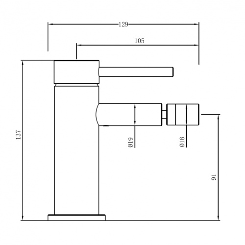 Смеситель Abber Wasser Kreis 316 AF8124BST на биде сталь брашированная - фото 3