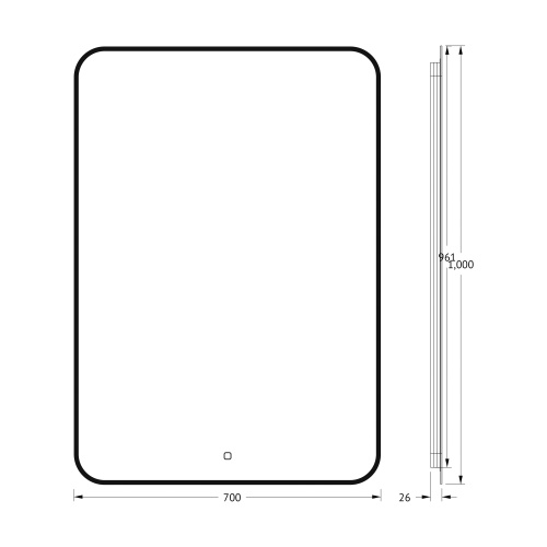 Зеркало в ванную Defesto AURA DF 2979S 70х100 - фото 2