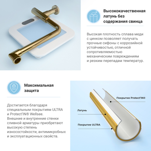 Сифон для раковины Wellsee Drainage System 182126000 - фото 5