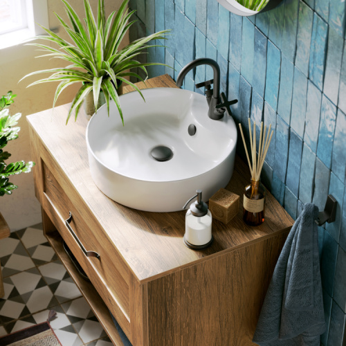 Тумба под раковину Aqwella Y CRF0108DB 80х48х50 подвесная цвет коричневый - фото 4