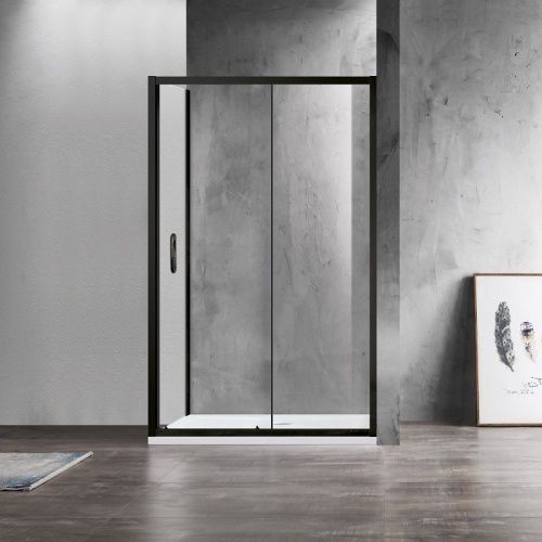 Душевой уголок Azario MILTON AZ-ND1131-R 1200 BLACK 120х120 стекло прозрачное профиль черный без поддона - фото 2