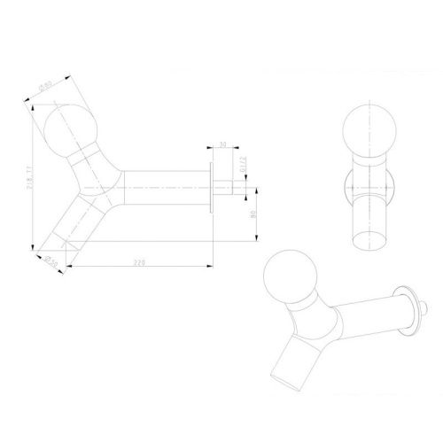Верхний душ Bronze de Luxe LIBERTY 501B-L черный - фото 3