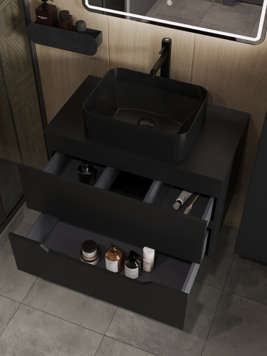 Тумба с раковиной Orange Line Li-80TubMDF+B02-460MB 81х46х68 - фото 4