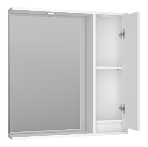 Зеркало-шкаф Brevita Balaton BAL-04080-01-П 78х14х80 подвесной цвет белый - фото 4