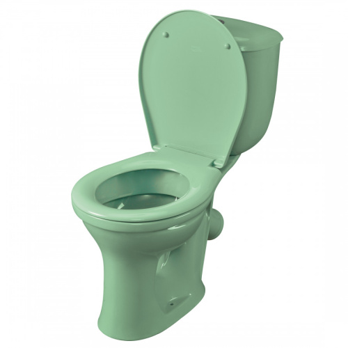 Унитаз-компакт напольный с бачком Santeri Виктория 1P3016S0400BF салатовый с сиденьем каскадный смыв - фото 5