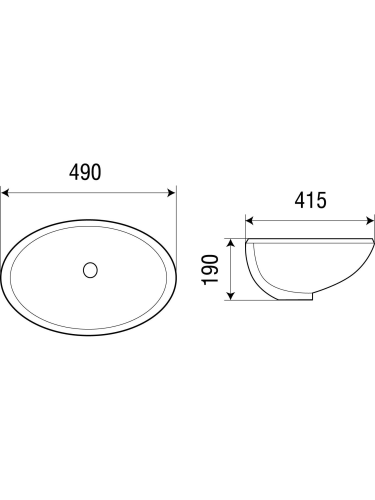 Раковина из санфаянса WeltWasser WW SK 10000003897 49х42 подвесная цвет белый глянцевый без отверстий под смеситель - фото 3