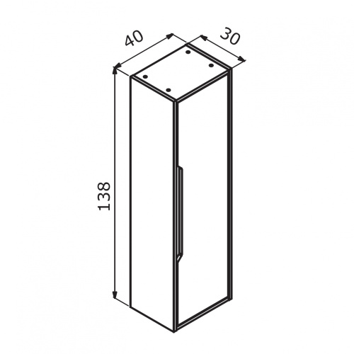 Шкаф-пенал Orka Galia 3000856 40х30х138 подвесной цвет коричневый - фото 5