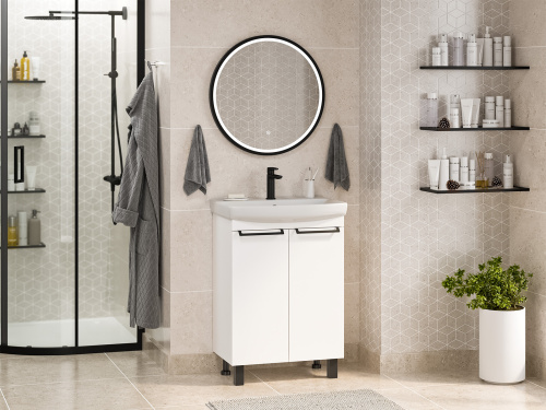 Тумба под раковину Misty Клермонт Э-Кле01060-012 56х34х70 напольная - фото 5