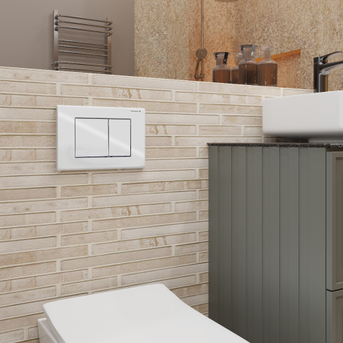 Клавиша смыва механическая CHARUS Minimalista FP.310.11.01 цвет белый глянцевый - фото 3