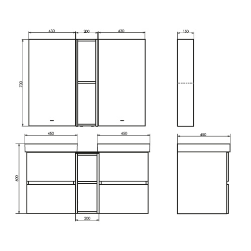 Полка Comforty 00-00013693CF 20х15х70 подвесная цвет коричневый - фото 2