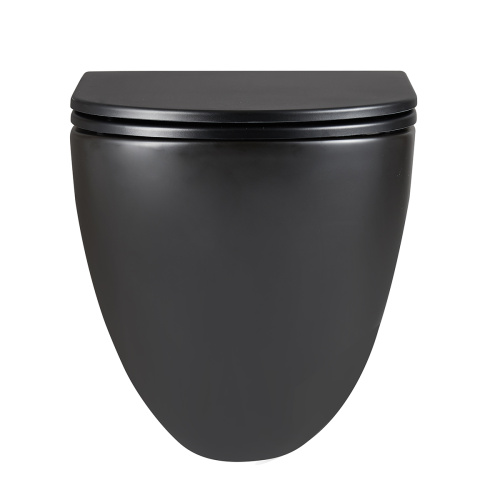 Унитаз подвесной LeMark Glazer 9612004 черный матовый с сиденьем микролифт безободковый смыв торнадо - фото 4