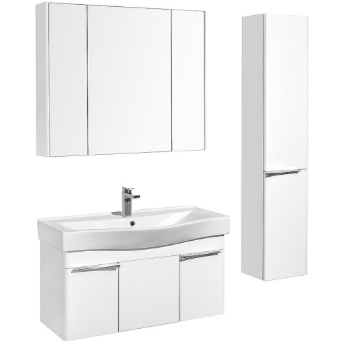 Шкаф-пенал Aquaton Беверли 1A235403BV01R 34х24х160 подвесной цвет белый - фото 3