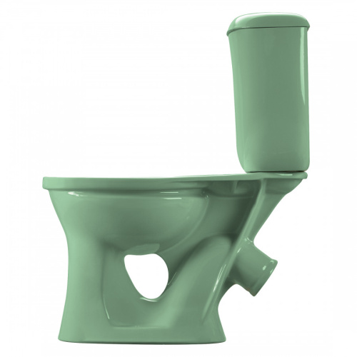 Унитаз-компакт напольный с бачком Santeri Виктория 1P3016S0400BF салатовый с сиденьем каскадный смыв - фото 2