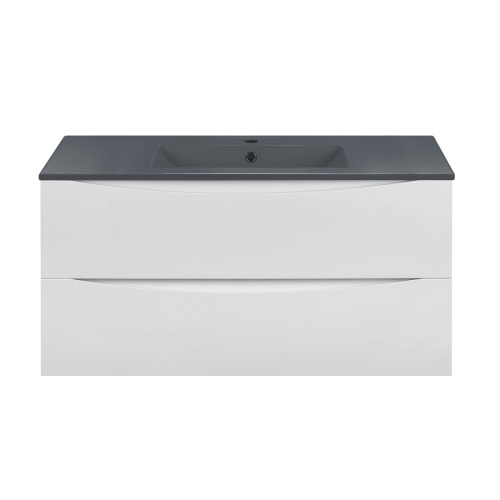 Тумба под раковину Vincea Mia VMC-2MC100GW 101х50х46 подвесная цвет белый - фото 5