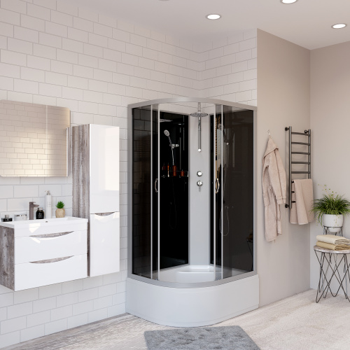 Душевая кабина Niagara Classic 25101434RBKT 120х80 асимметричная без крыши ориентация правая - фото 3