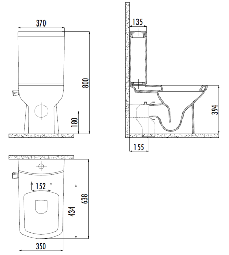 Чаша унитаза напольная Creavit Lara LR360-34CB00E-0001 цвет белый без бачка без сиденья душевой смыв - фото 2