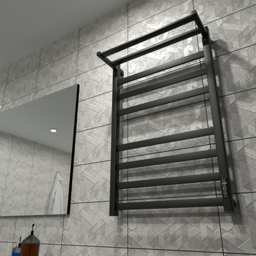 Полотенцесушитель Маргроид 8110 профильный 8110-8050-5179-9005 53х81 электрический черный матовый - фото 2