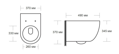 Унитаз подвесной MILLEAU MYL038BMAB VORTEX MYL038BMAB черный мрамор матовый с сиденьем микролифт безободковый каскадный смыв - фото 2