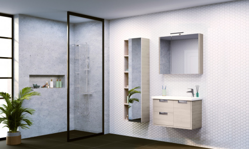 Шкаф-пенал Roca Etna 7857303445 31х46х160 подвесной цвет дуб верона - фото 3