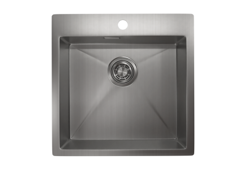 Кухонная мойка Granula 5151, СТАЛЬ САТИН 51х51 цвет сталь сатин поверхность матовая - фото 2