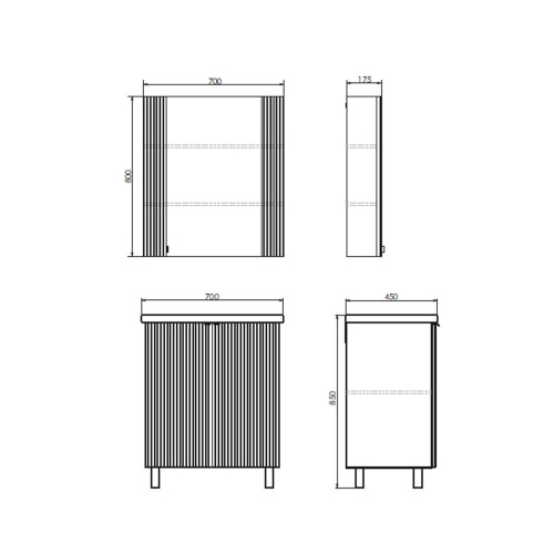 Зеркало-шкаф Comforty Лима 00-00006135CF 70х18х80 подвесной цвет белый - фото 2