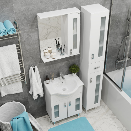 Зеркало-шкаф Onika Кристалл 206706 67х16х71 подвесной цвет белый - фото 5