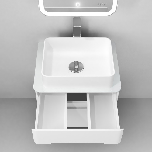 Тумба под раковину Jorno BOSKO Bos.01.60/P/W 60х65х47 подвесная цвет белый - фото 4