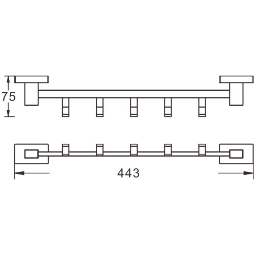 Полка в ванную комнату BELZ B90424 - фото 3