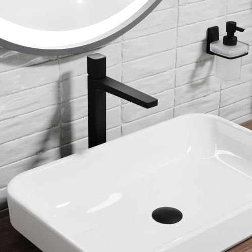 Смеситель для раковины Wasserkraft Nuthe 9100 9103H на столешницу черный - фото 2