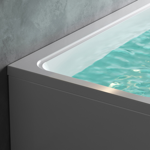 Ванна акриловая Am.Pm Gem W90A-170-075W-A 170х75 пристенная прямоугольная без каркаса - фото 5