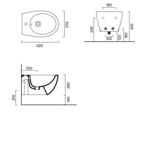 Биде Catalano Italy 718521001 подвесное - фото 2