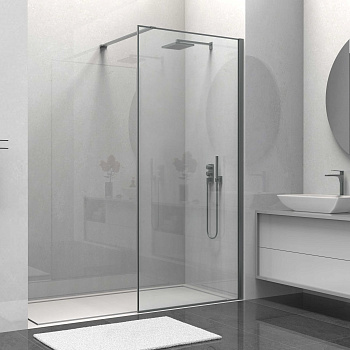 Душевая перегородка Vincea Walk in HS VSW-1HS800CLGM 80х200 стекло прозрачное профиль вороненая сталь