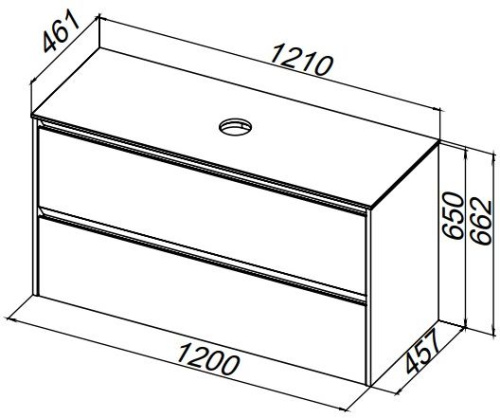 Тумба под раковину Allen Brau Activity 1.34015.BGM 120х46х65 подвесная цвет зеленый/синий - фото 4