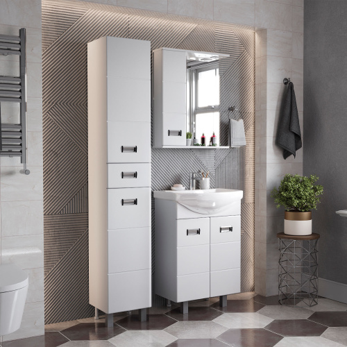 Зеркало-шкаф Onika Балтика 205815 58х16х71 подвесной цвет белый - фото 4