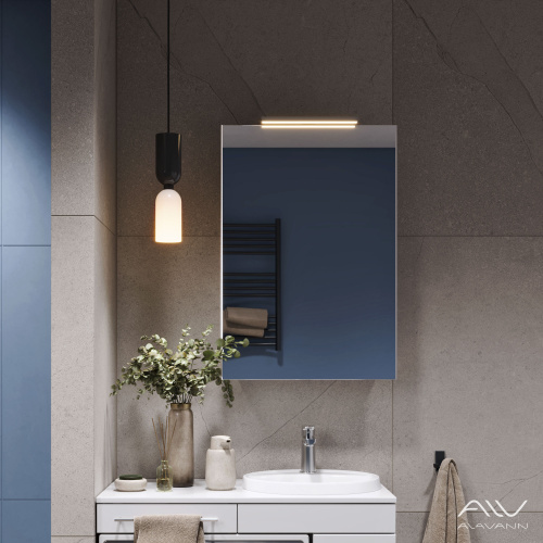 Зеркало-шкаф Alavann Cosmetic ALV0723001 55х15х80 подвесной цвет белый - фото 5