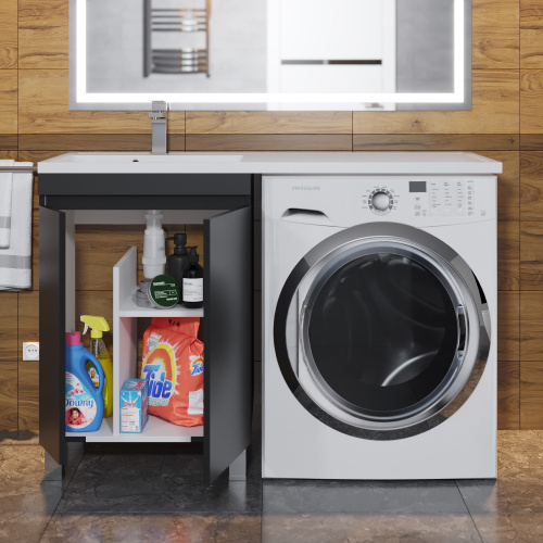 Тумба с раковиной Uperwood Magenta 51930205158 120х50х80 цвет черный матовый - фото 4