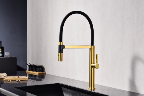 Смеситель для кухни Paulmark LEADER Le214101-BG на раковину брашированное золото - фото 5