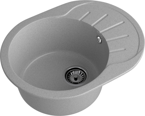 Кухонная мойка Granfest Rondo R-580L серый 58х45 цвет серый поверхность матовая - фото 2
