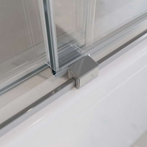 Душевая шторка на ванну Cezares TANDEM-SOFT TANDEM-SOFT-VF-2-180/145-C-Cr-IV 180х145 стекло прозрачное профиль хром глянцевый ориентация универсальная - фото 4