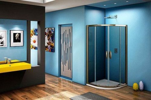 Душевой уголок Good Door JAZZE ДЖ00038 120х80 стекло тонированное профиль бронза без поддона - фото 4