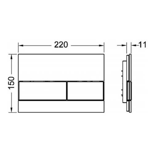 Панель смыва механическая Tece TECEsquare 9240802 цвет белый - фото 2